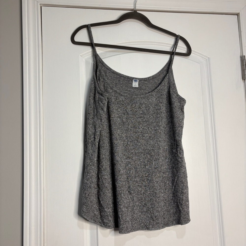 Old Navy Heathered Gray Knit Tank Top Size Large